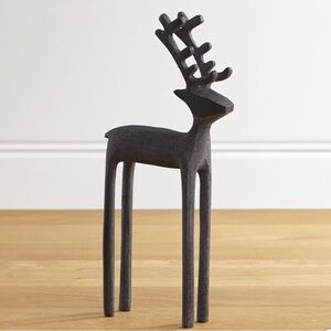 New! Crate&Barrel Zinc Holiday Reindeer Decoration 10.5"